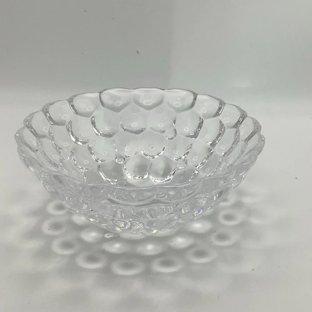 Orrefors Raspberry Crystal Glass Bowl